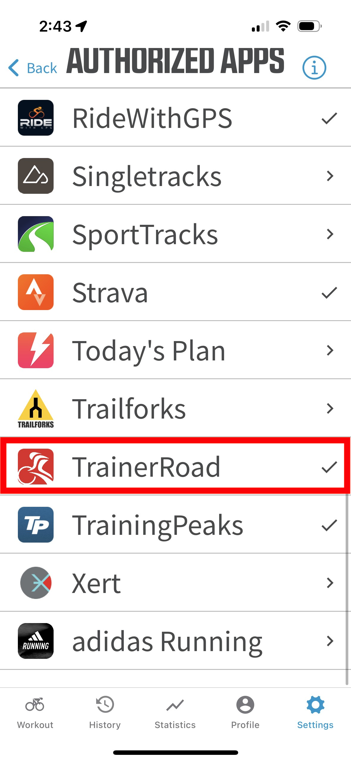 Pushing an Outside Workout to Wahoo TrainerRoad