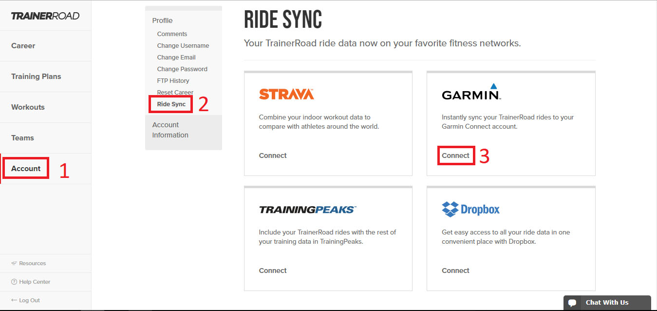 garmin connect sync goldencheetah