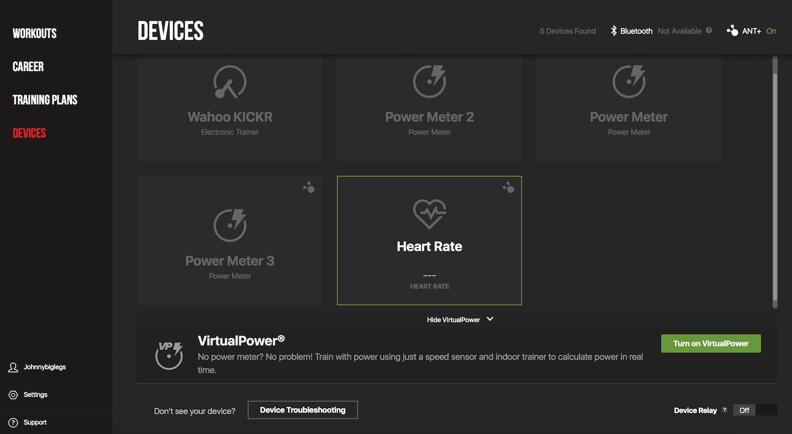 ANT+ Heart Rate Monitor TrainerRoad