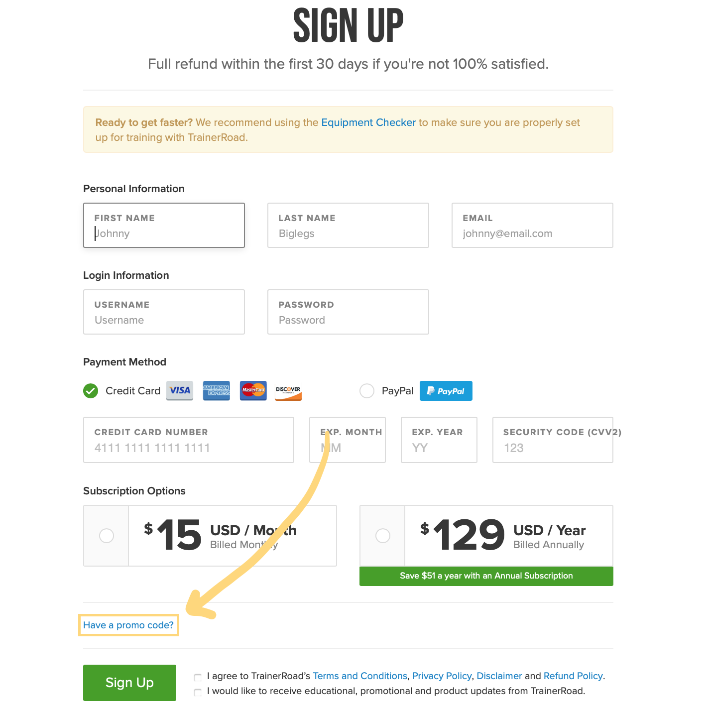 How to Apply a Promo Code TrainerRoad