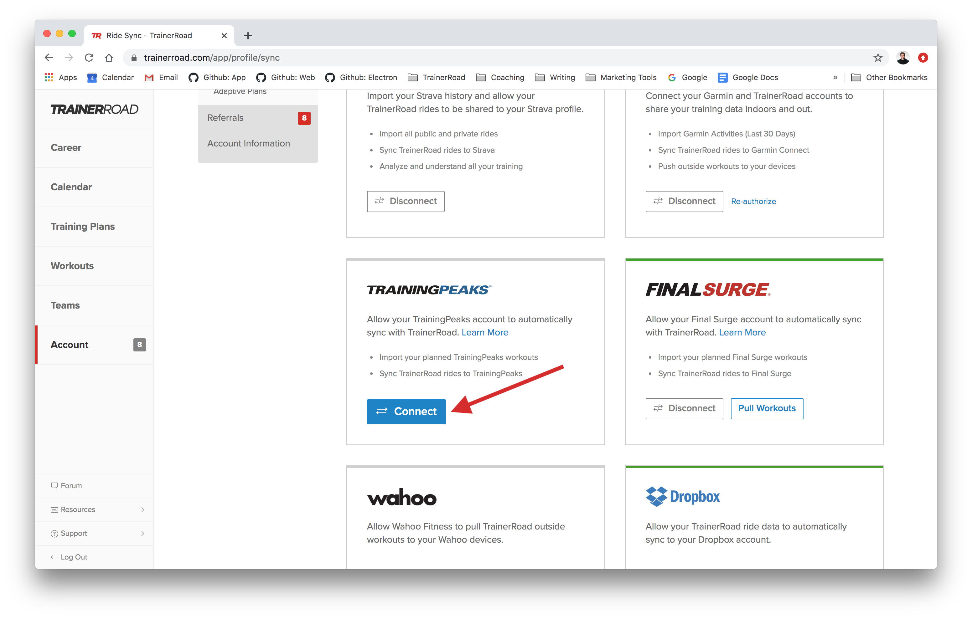 TrainingPeaks TrainerRoad