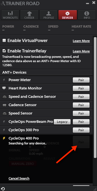 Cycleops 400 pro online indoor cycle