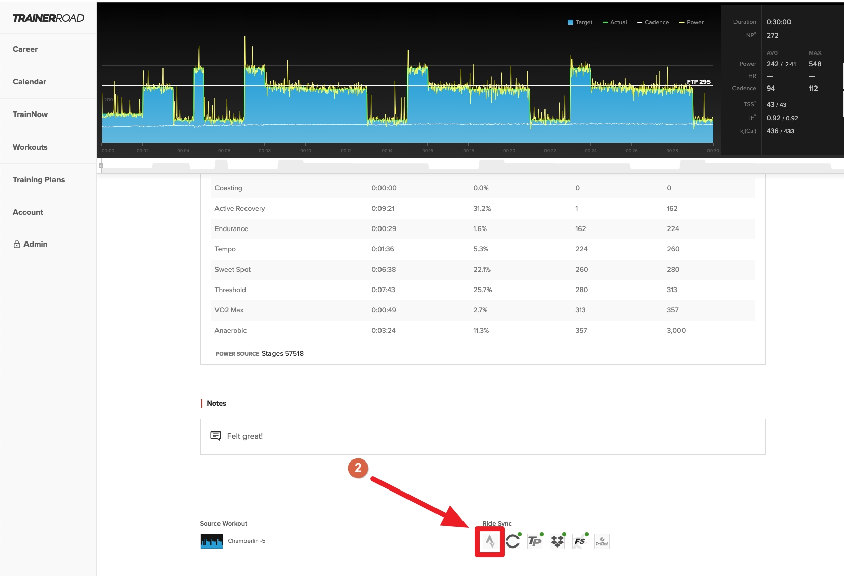 Trainerroad virtual outlet power