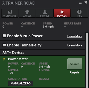 trainerroad ant channel error